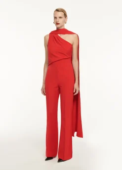 Ready To Wear|Ready To Wear Roland Mouret Asymmetric Crepe Jumpsuit