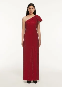 Ready To Wear Roland Mouret Asymmetric Diamante Maxi Dress