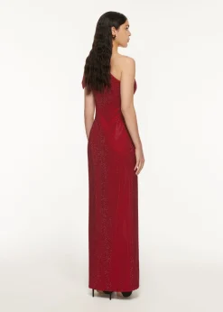 Ready To Wear Roland Mouret Asymmetric Diamante Maxi Dress