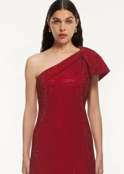 Ready To Wear Roland Mouret Asymmetric Diamante Maxi Dress