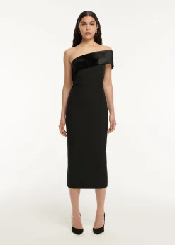 Ready To Wear|Ready To Wear Roland Mouret Asymmetric Panelled Stretch Cady Midi Dress