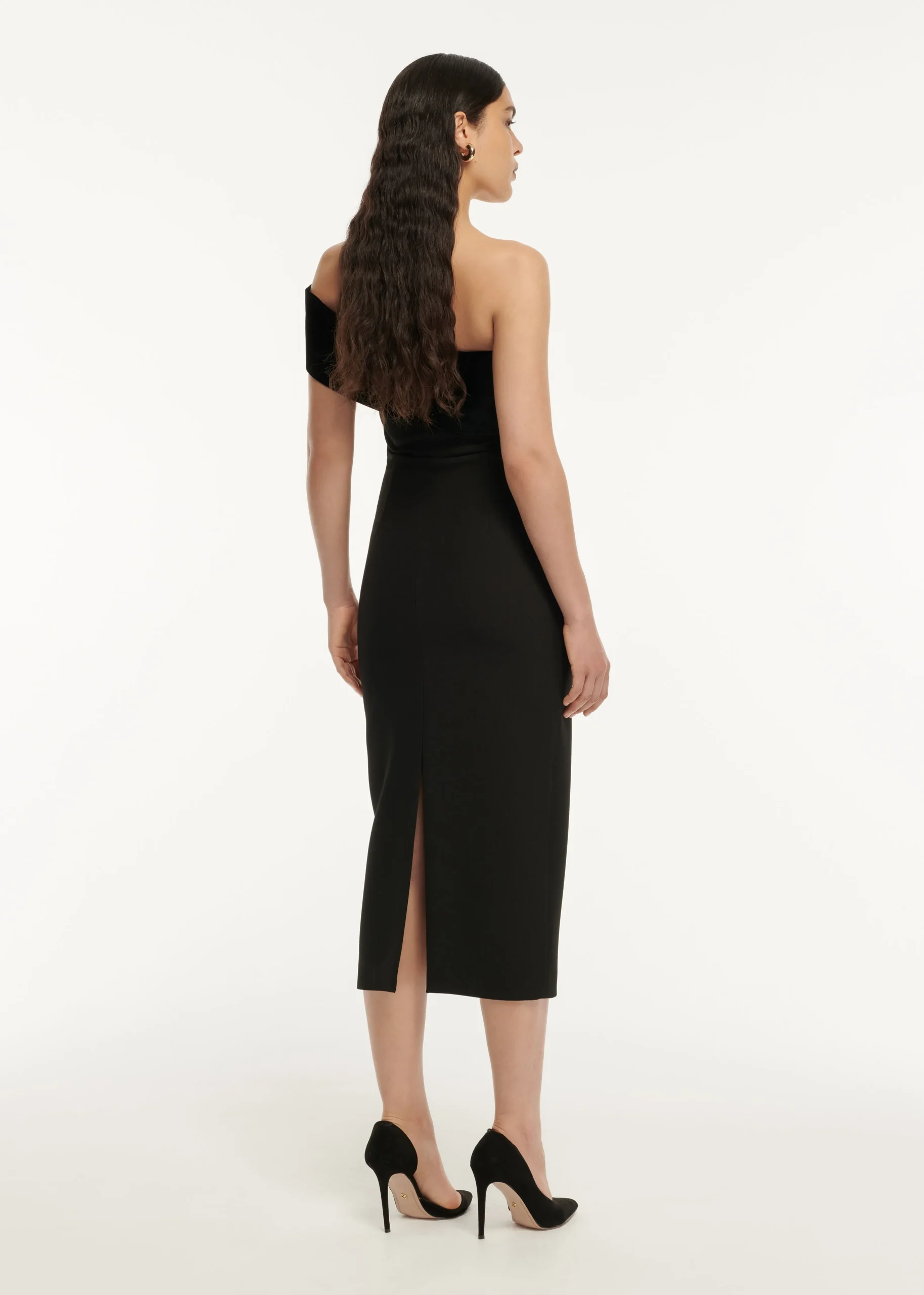 Ready To Wear|Ready To Wear Roland Mouret Asymmetric Panelled Stretch Cady Midi Dress
