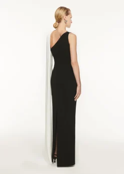 Ready To Wear|Ready To Wear Roland Mouret Asymmetric Satin Sash Maxi Dress