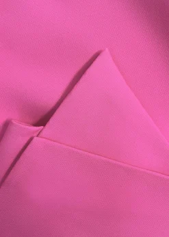 Ready To Wear|Ready To Wear Roland Mouret Asymmetric Silk Wool Midi Dress Pink