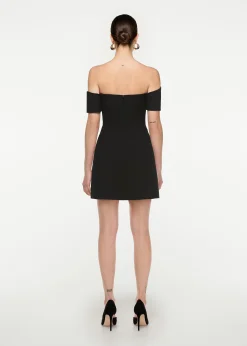 Ready To Wear|Ready To Wear Roland Mouret Asymmetric Silk Wool Mini Dress Black