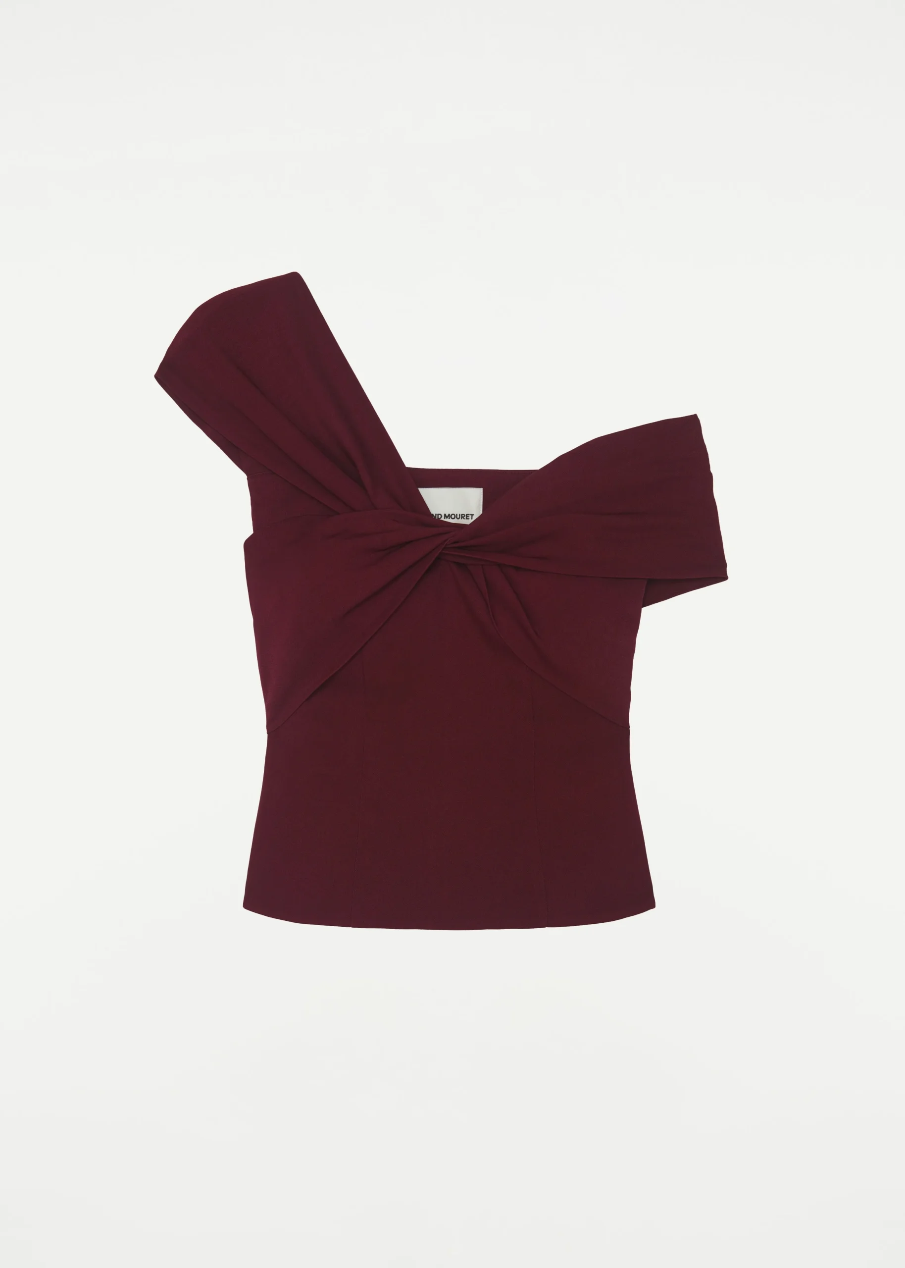 Ready To Wear|Ready To Wear Roland Mouret Asymmetric Stretch Cady Top Maroon