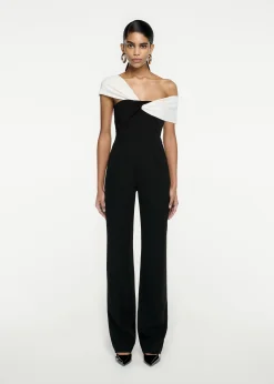 Ready To Wear|Ready To Wear Roland Mouret Asymmetric Stretch Cady Top Monochrome