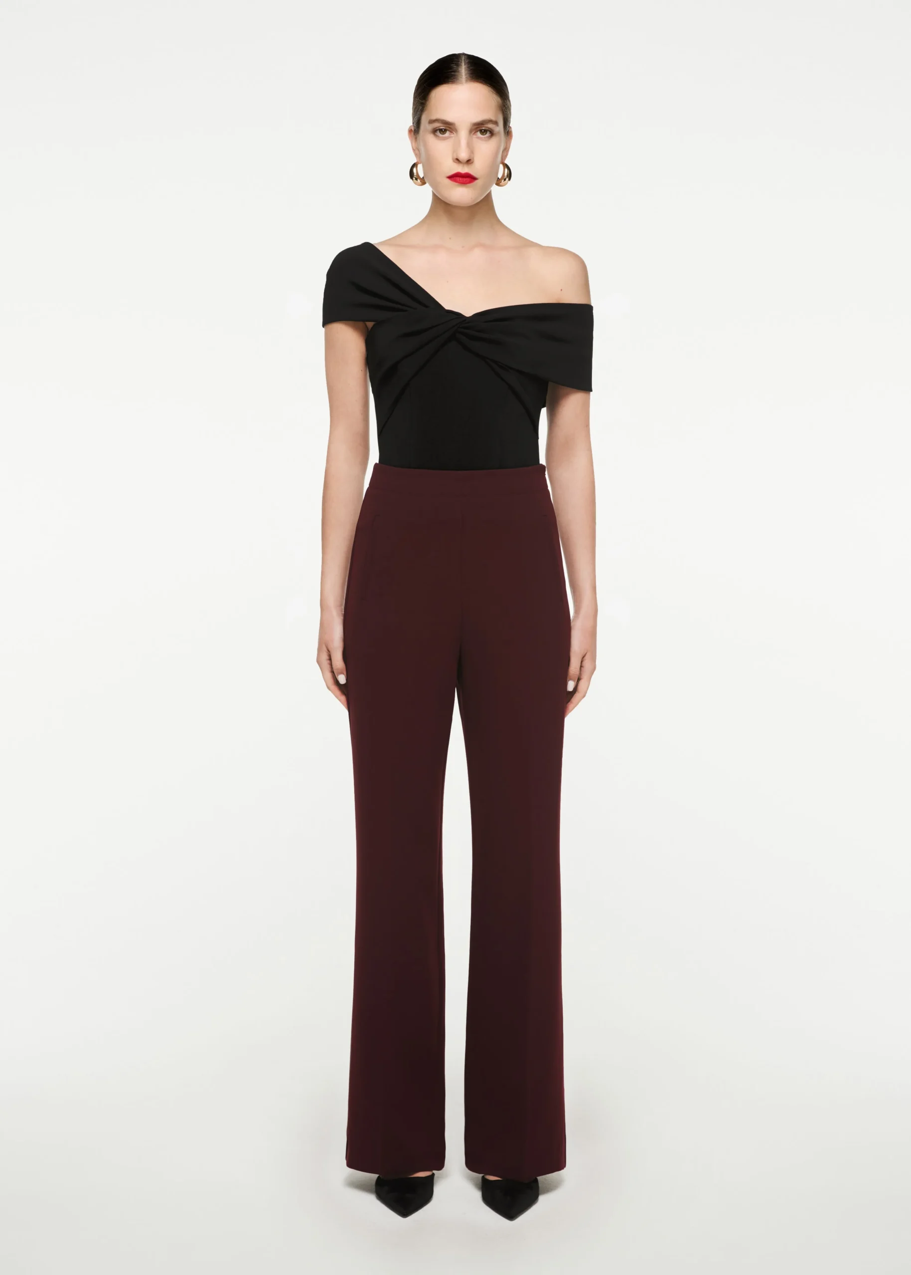 Ready To Wear|Ready To Wear Roland Mouret Asymmetric Stretch Cady Top Black