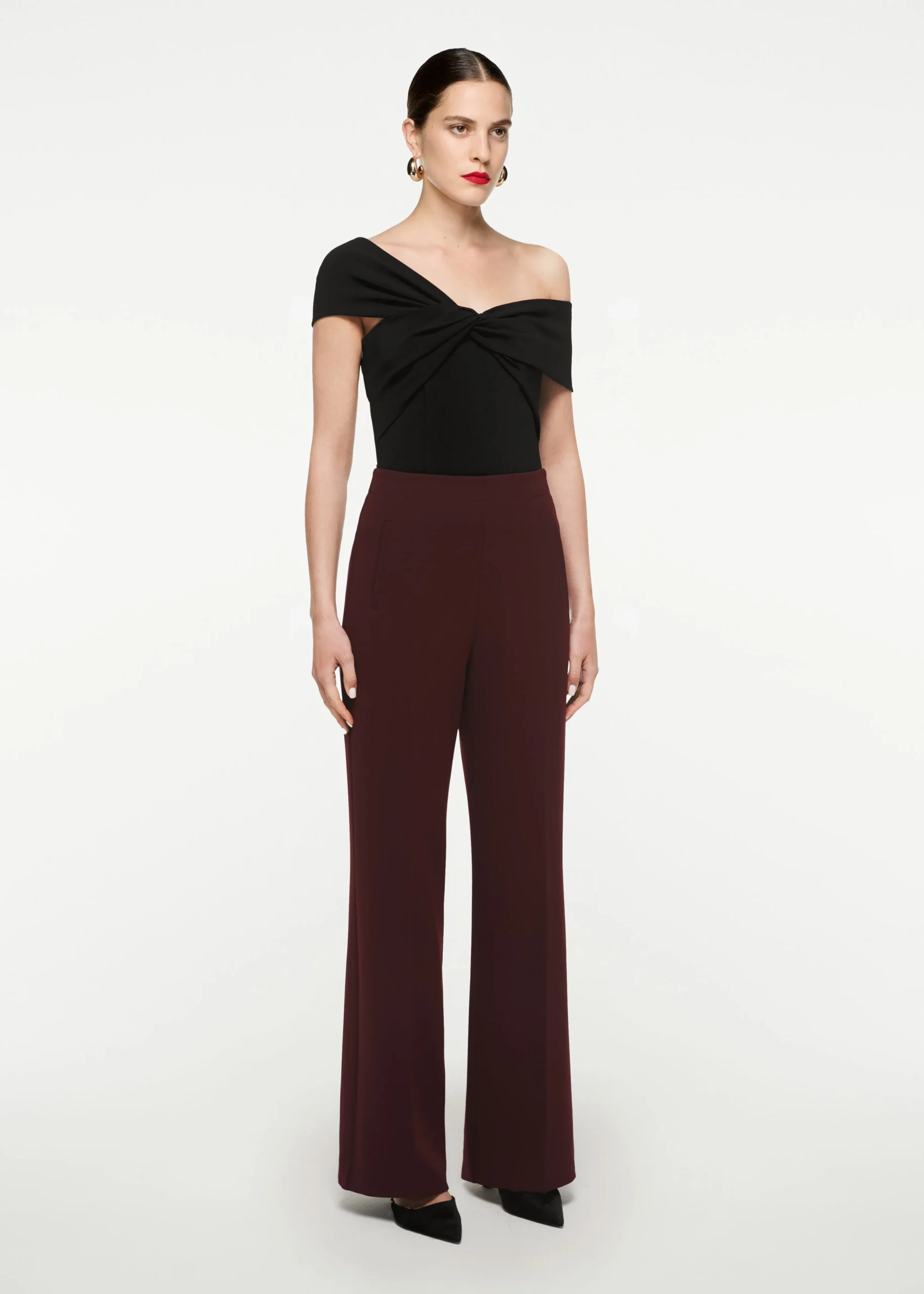 Ready To Wear|Ready To Wear Roland Mouret Asymmetric Stretch Cady Top Black