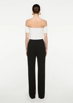 Ready To Wear|Ready To Wear Roland Mouret Asymmetric Stretch Cady Top White