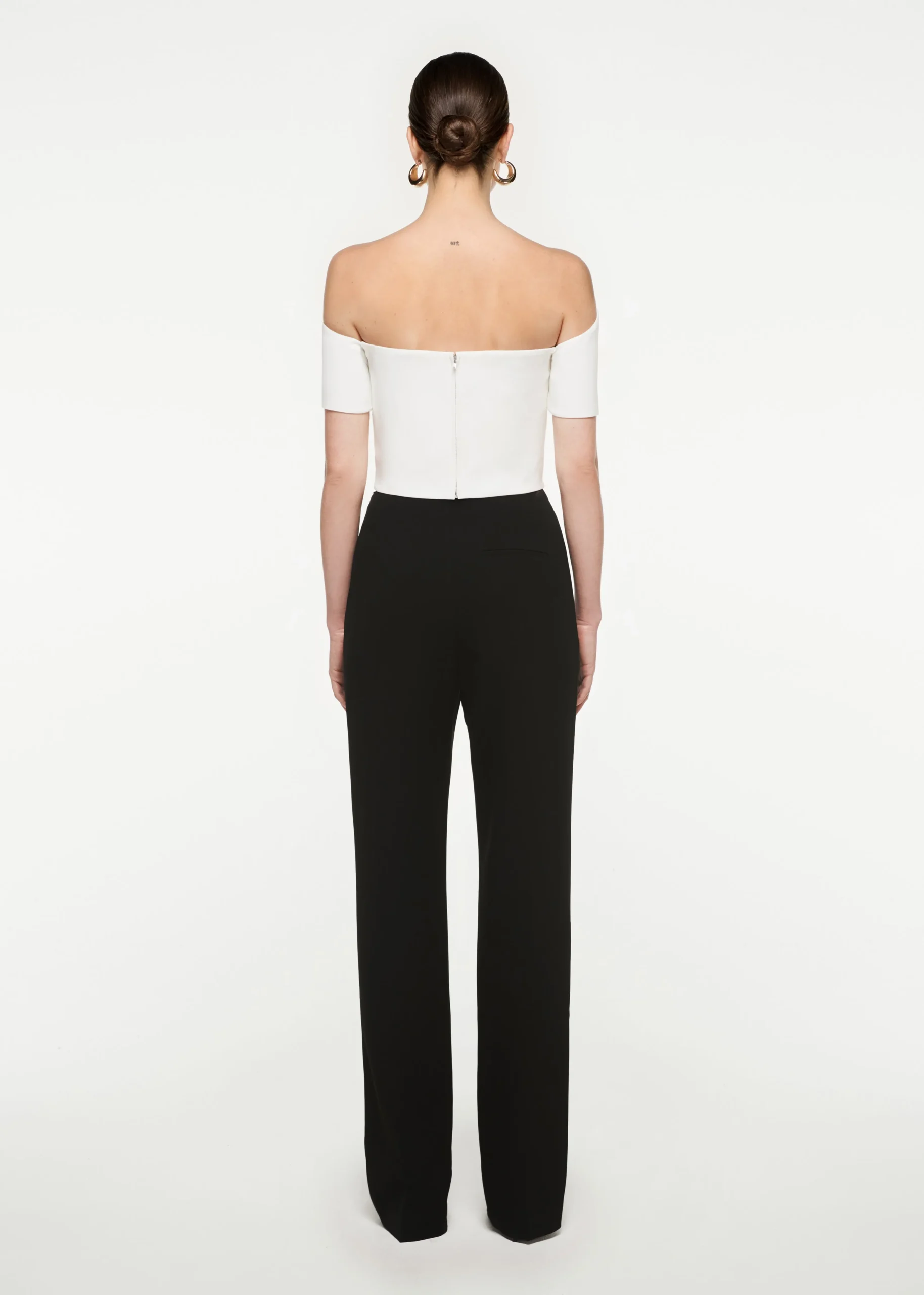 Ready To Wear|Ready To Wear Roland Mouret Asymmetric Stretch Cady Top White