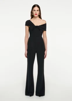 Ready To Wear|Ready To Wear Roland Mouret Asymmetric Twist Stretch Cady Jumpsuit Black