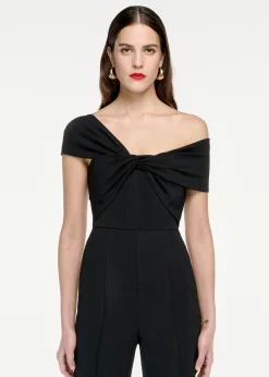 Ready To Wear|Ready To Wear Roland Mouret Asymmetric Twist Stretch Cady Jumpsuit Black