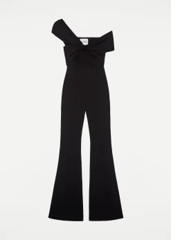 Ready To Wear|Ready To Wear Roland Mouret Asymmetric Twist Stretch Cady Jumpsuit Black