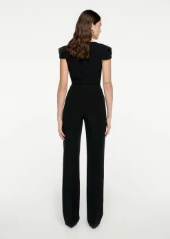 Ready To Wear|Ready To Wear Roland Mouret Cap Sleeve Stretch Cady Top Black