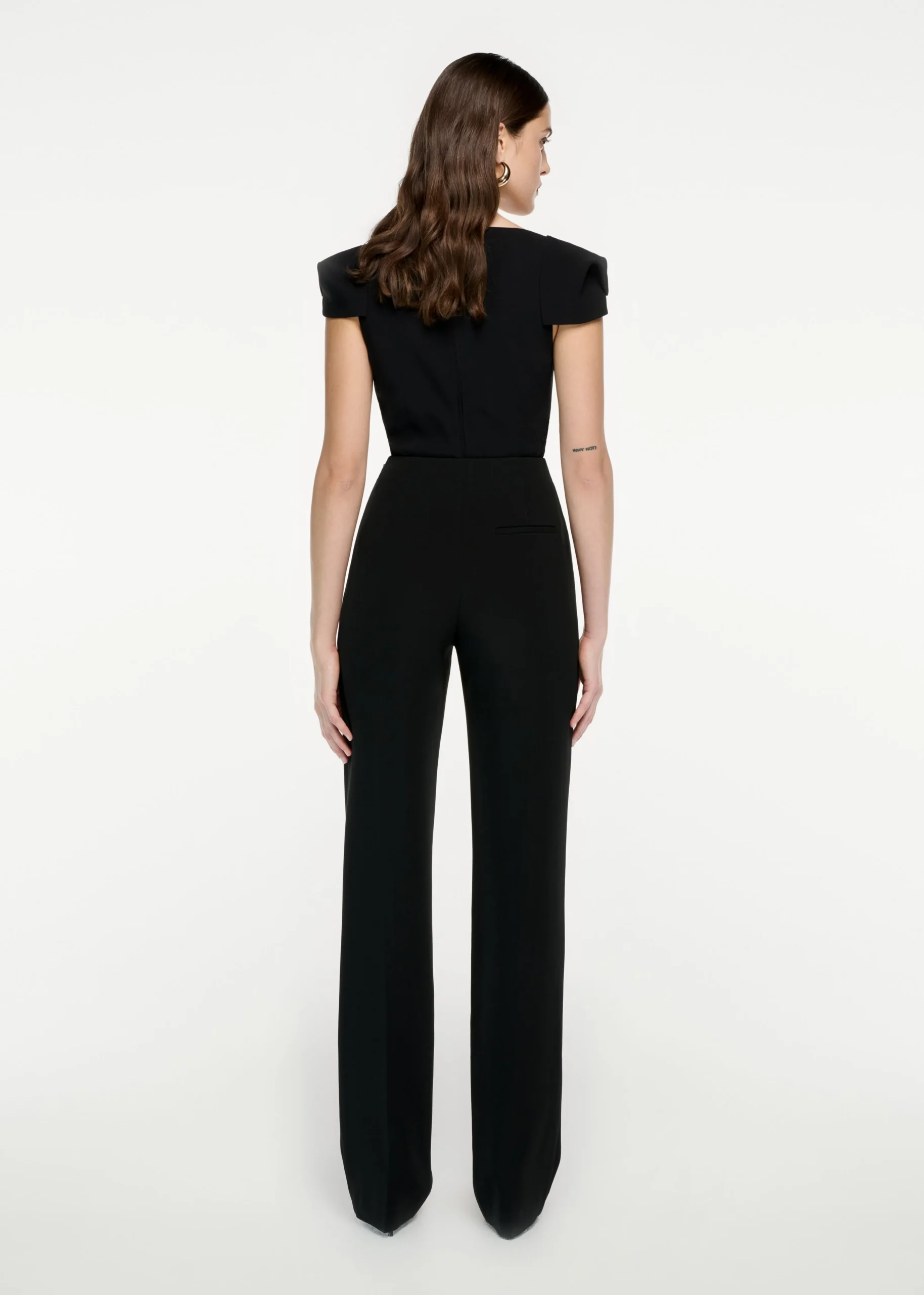 Ready To Wear|Ready To Wear Roland Mouret Cap Sleeve Stretch Cady Top Black
