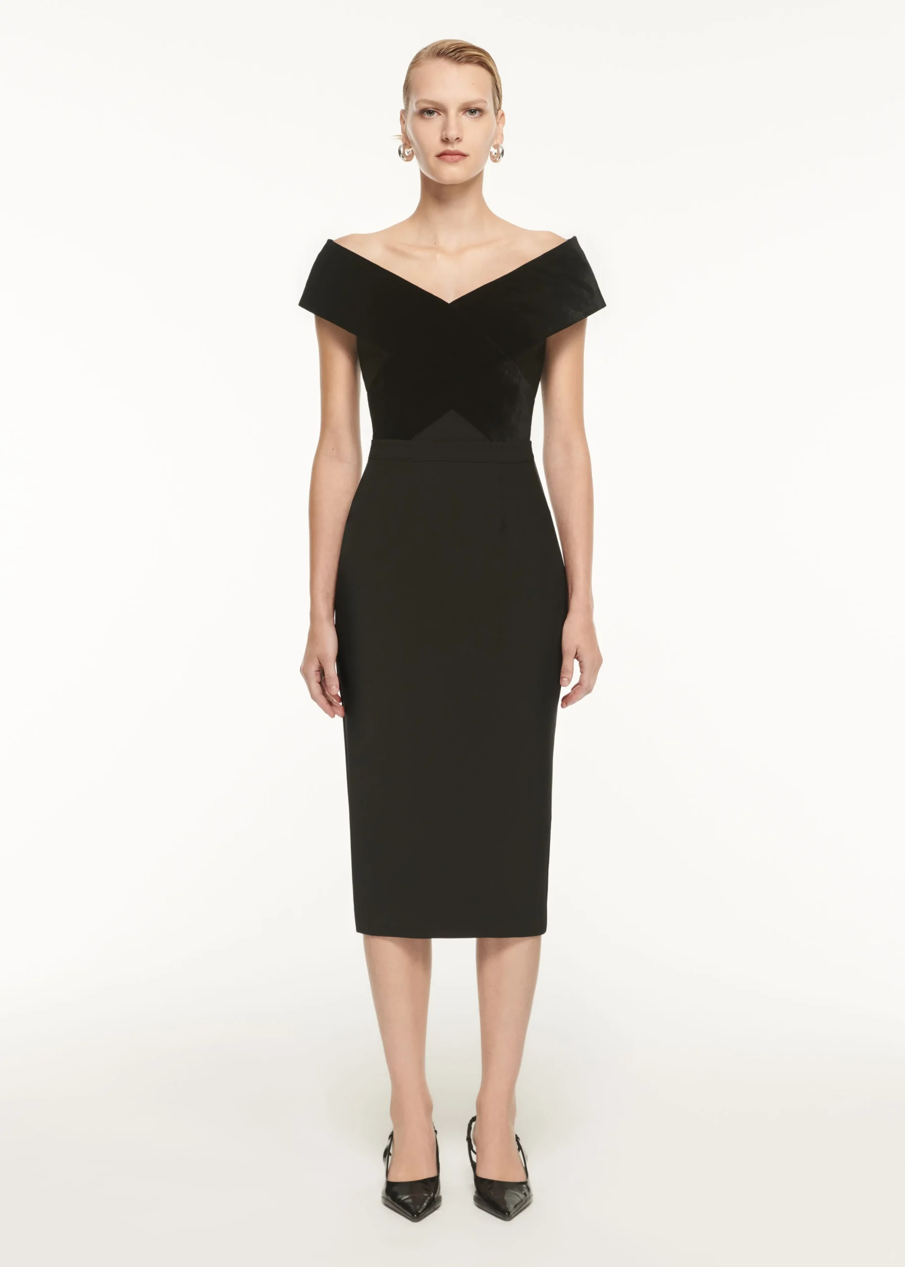 Ready To Wear Roland Mouret Crepe Midi Skirt