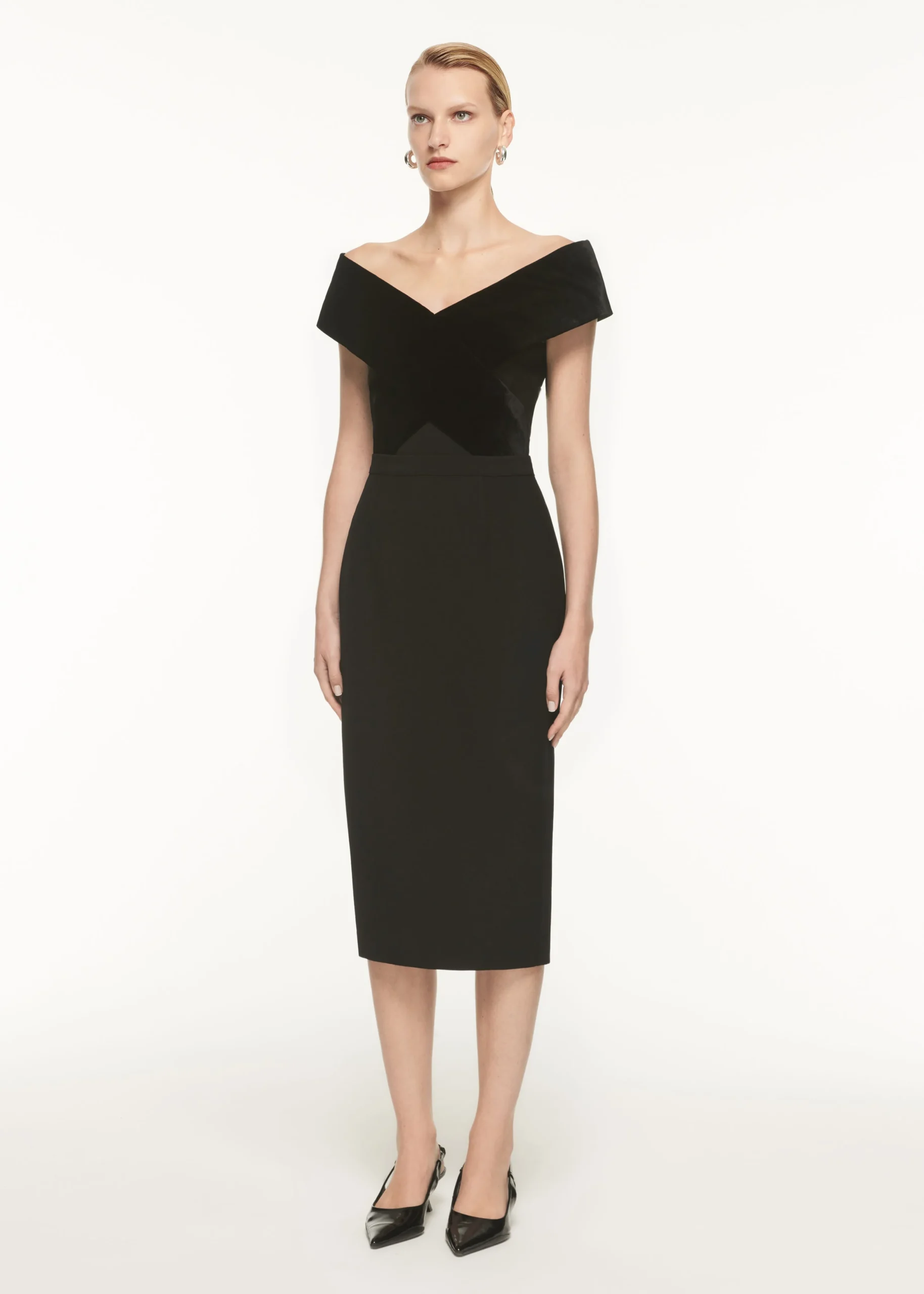 Ready To Wear Roland Mouret Crepe Midi Skirt