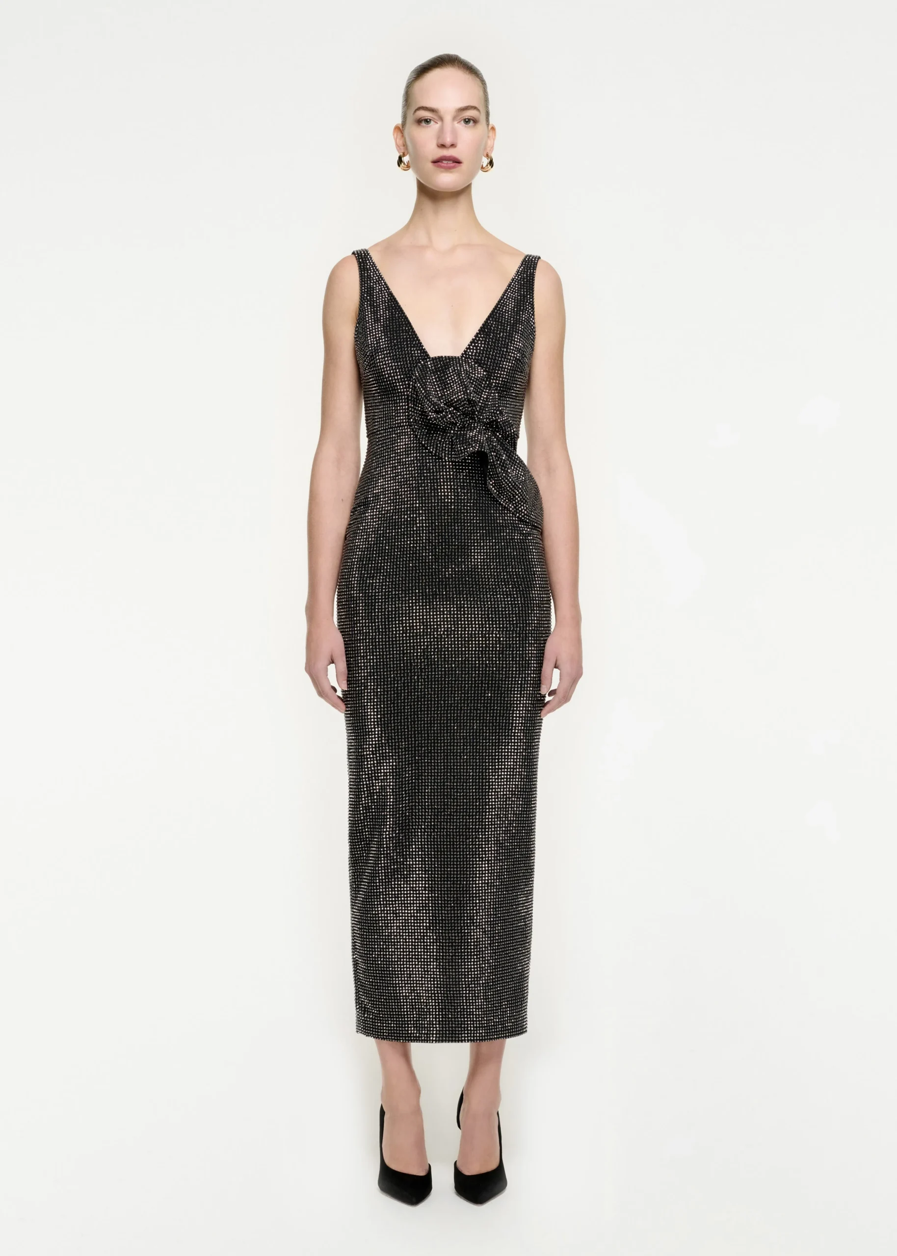 Ready To Wear Roland Mouret Diamante Maxi Dress Black