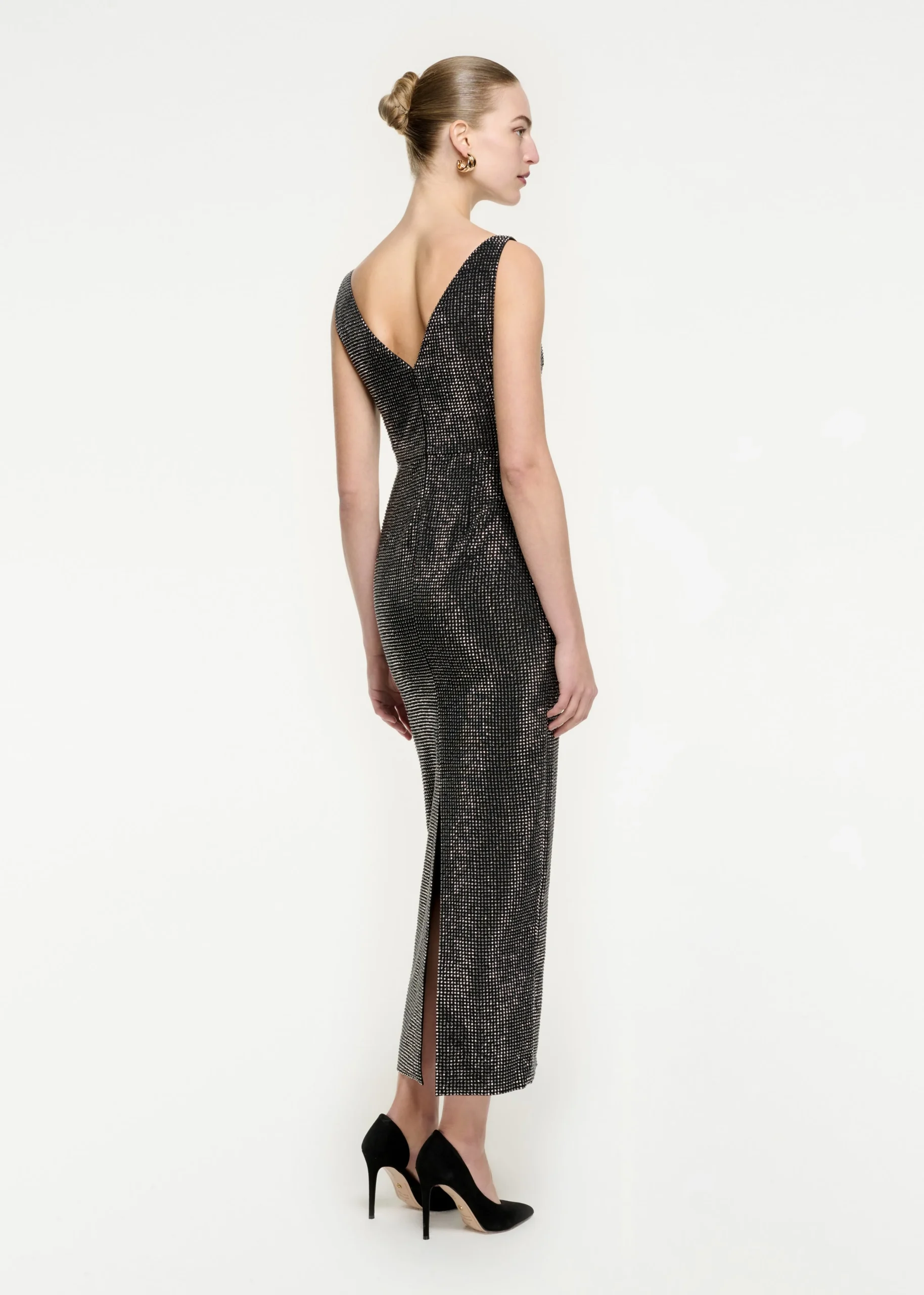 Ready To Wear Roland Mouret Diamante Maxi Dress Black