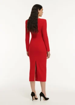 Ready To Wear|Ready To Wear Roland Mouret Flower Detail Midi Dress
