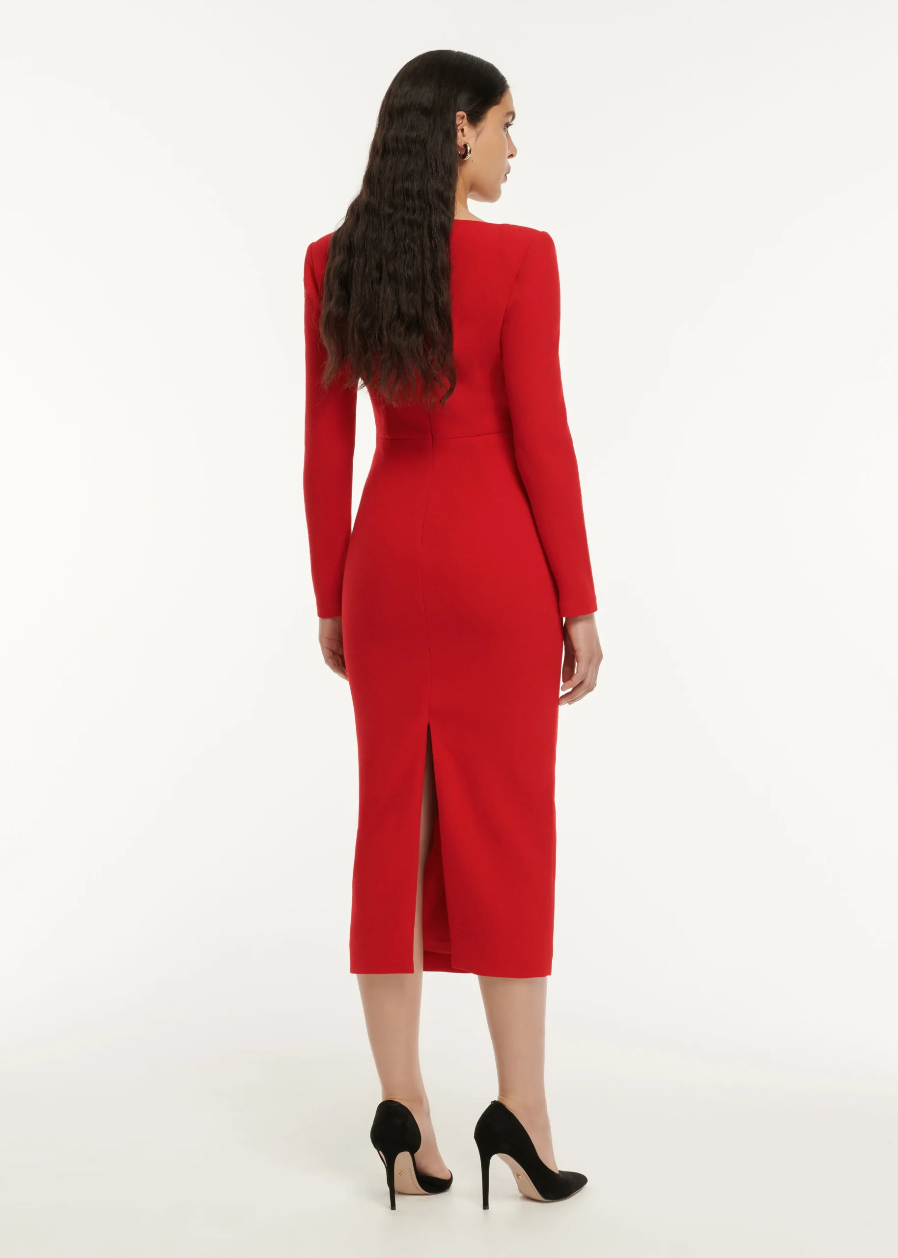 Ready To Wear|Ready To Wear Roland Mouret Flower Detail Midi Dress