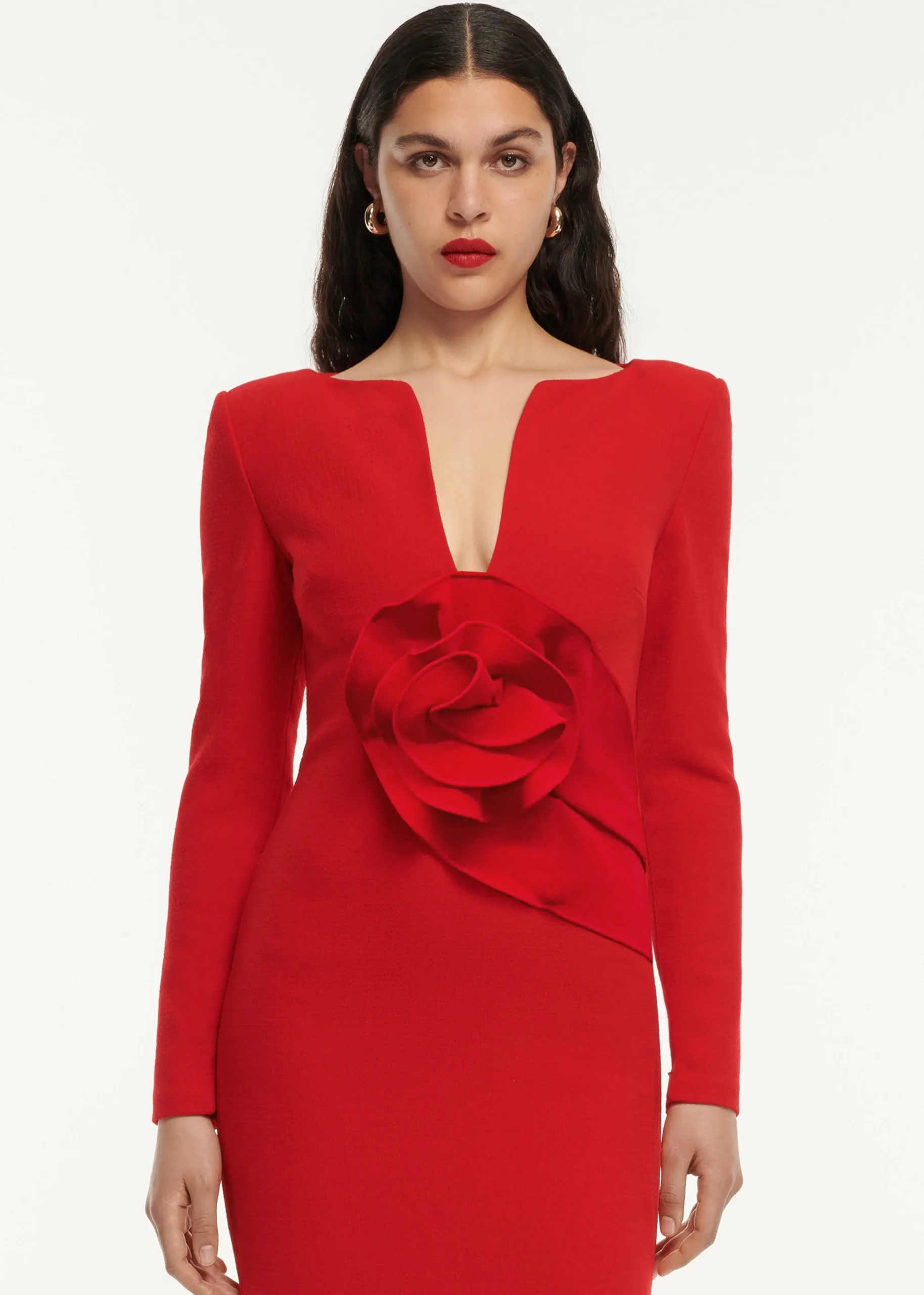Ready To Wear|Ready To Wear Roland Mouret Flower Detail Midi Dress