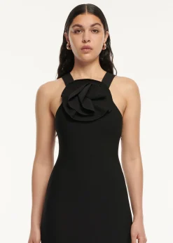 Ready To Wear|Ready To Wear Roland Mouret Knit Flower Detail Midi Dress