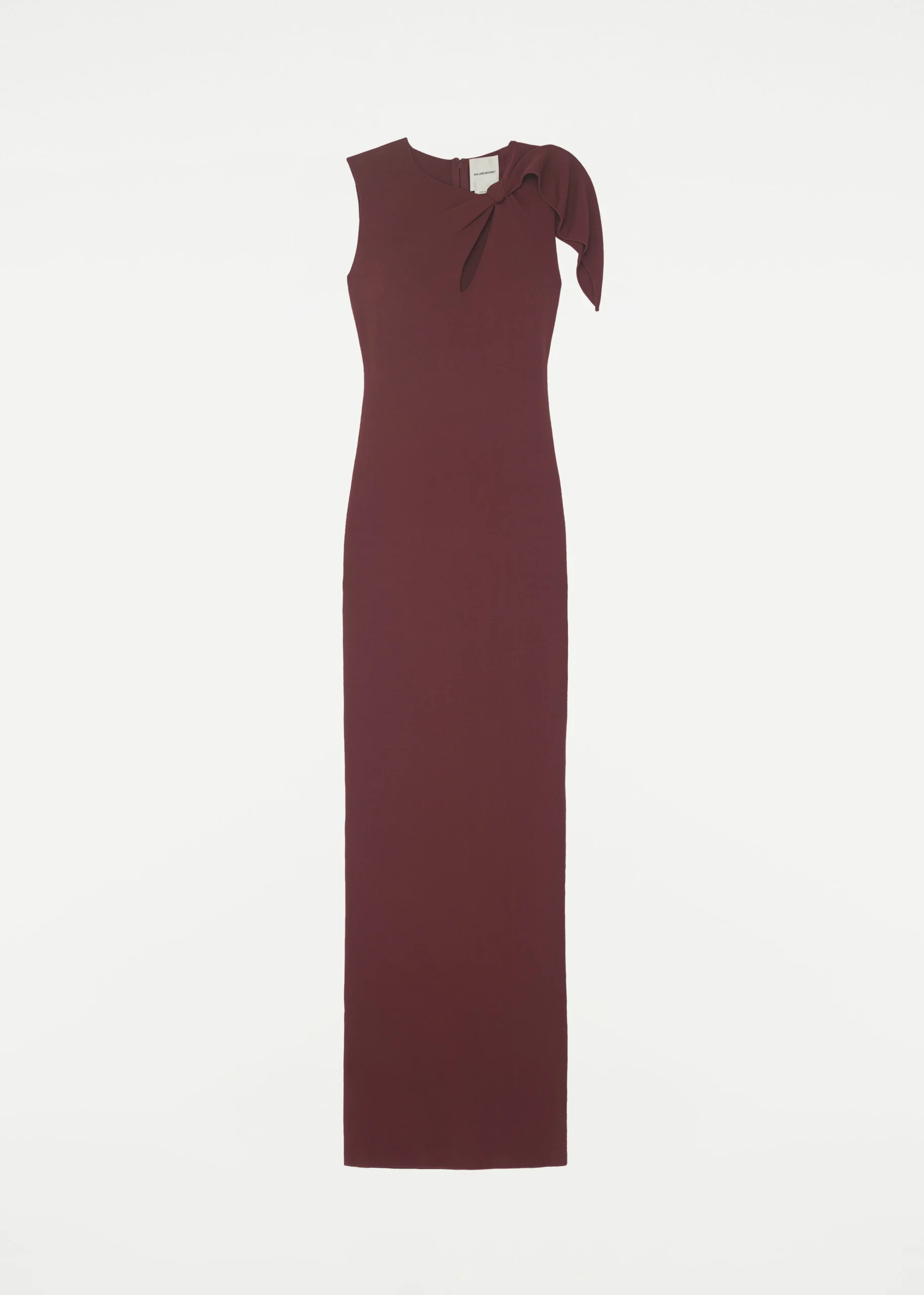 Ready To Wear|Ready To Wear|Ready To Wear Roland Mouret Knit Maxi Dress Maroon