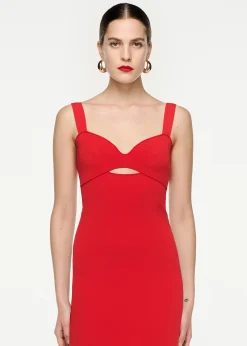 Ready To Wear|Ready To Wear Roland Mouret Knit Midi Dress Red