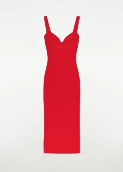Ready To Wear|Ready To Wear Roland Mouret Knit Midi Dress Red