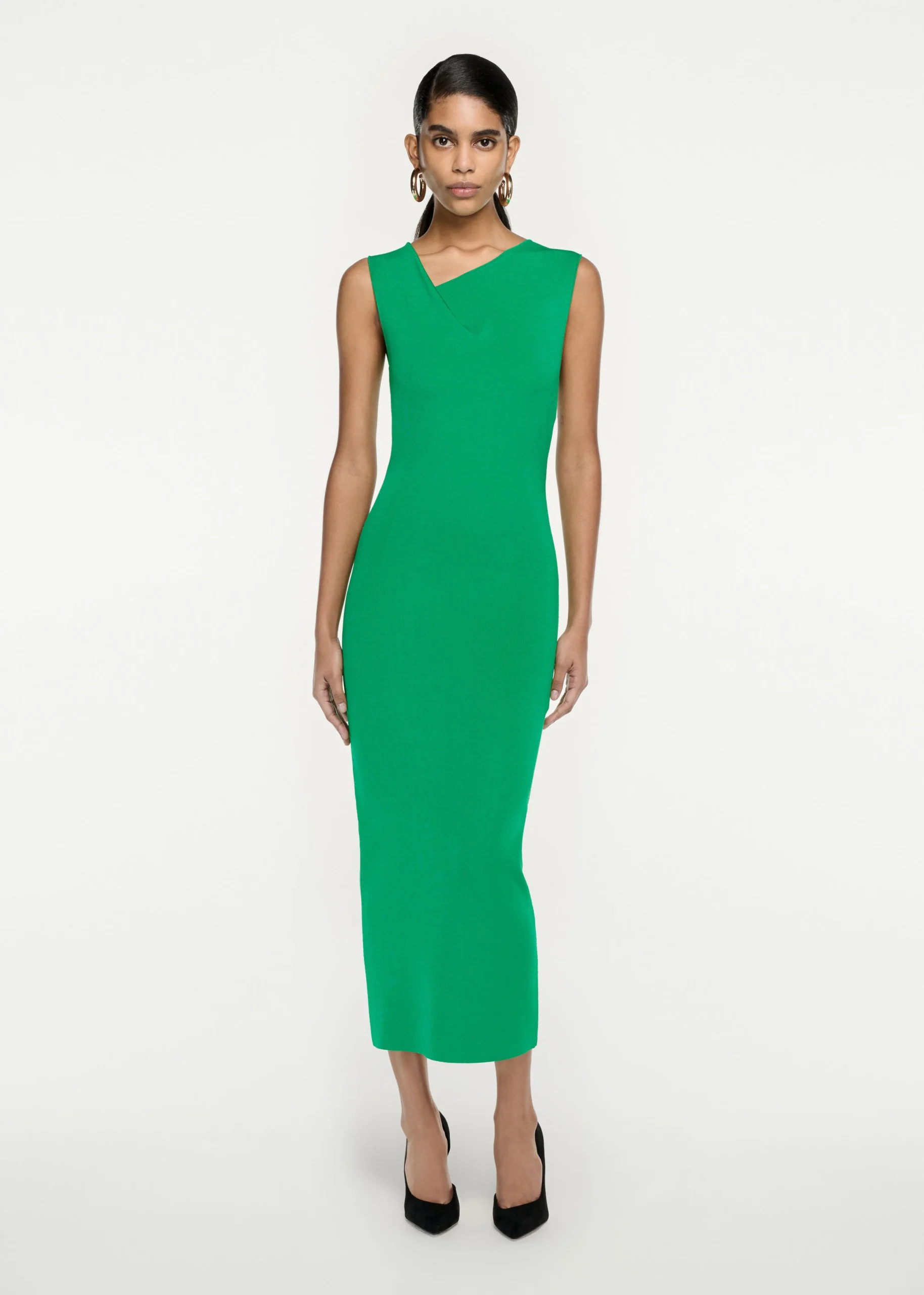 Ready To Wear|Ready To Wear|Ready To Wear Roland Mouret Knit Midi Dress Green
