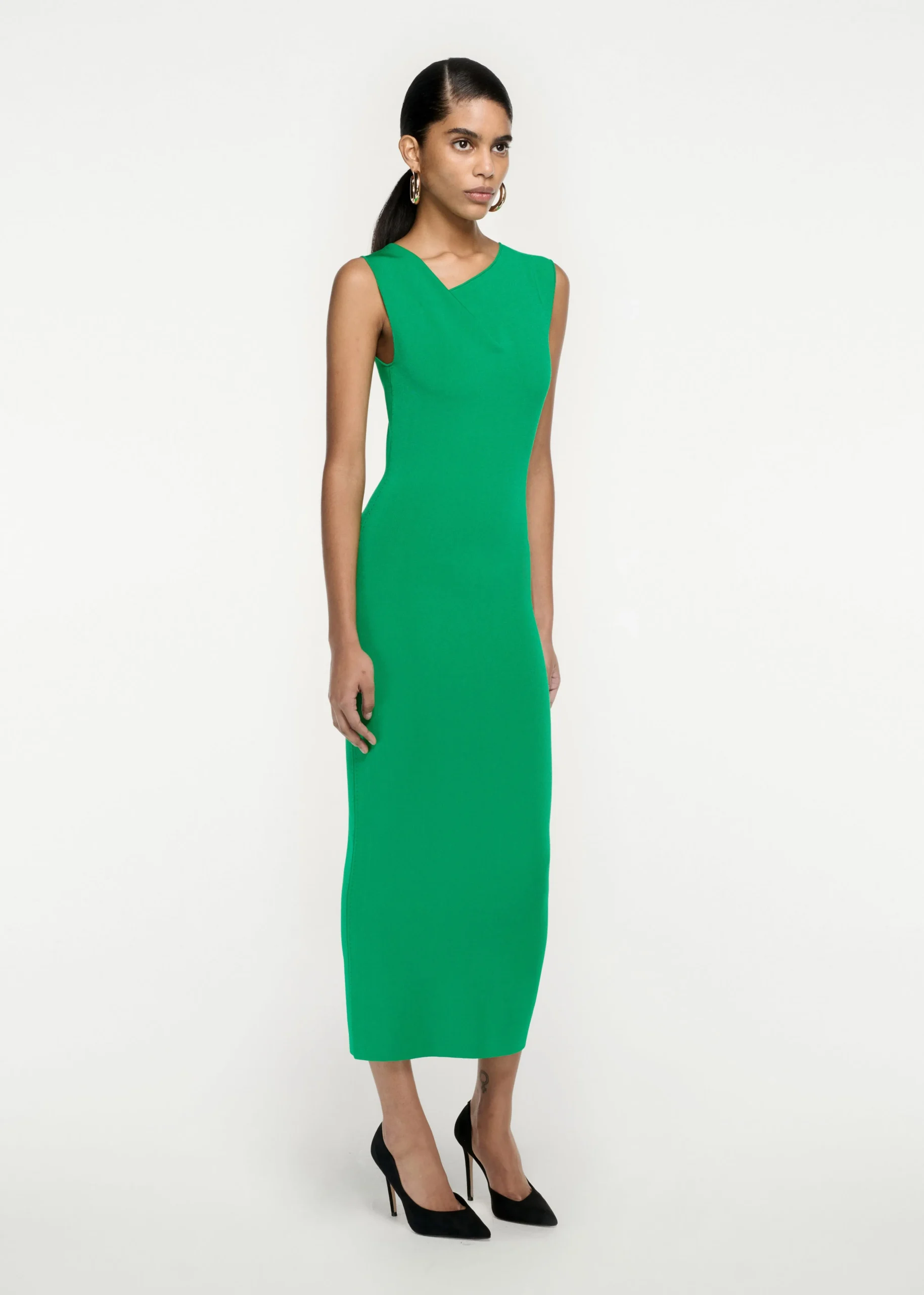 Ready To Wear|Ready To Wear|Ready To Wear Roland Mouret Knit Midi Dress Green