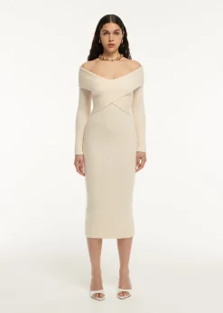 Ready To Wear|Ready To Wear|Ready To Wear Roland Mouret Long Sleeve Cashmere Midi Dress