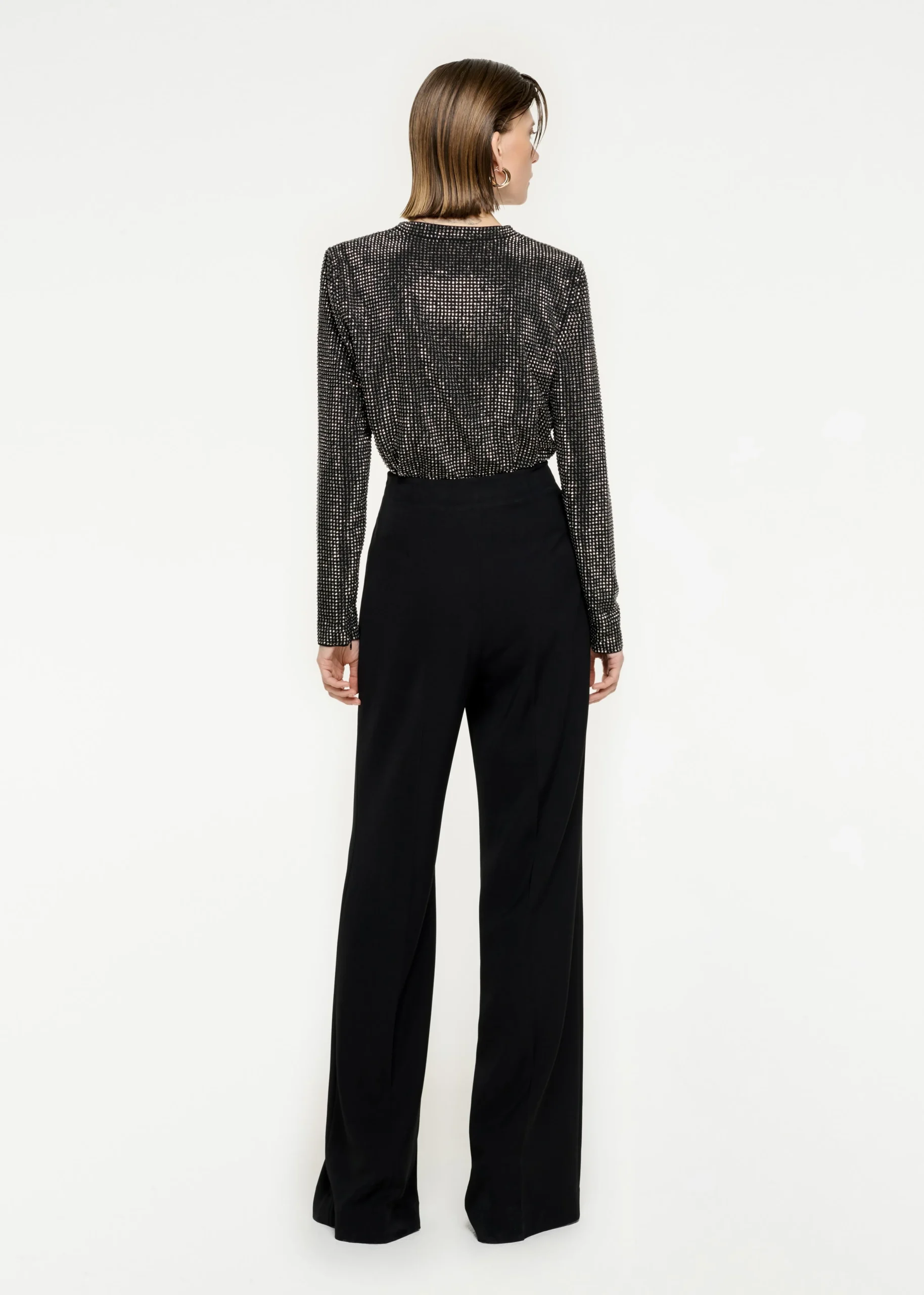 Ready To Wear|Ready To Wear Roland Mouret Long Sleeve Diamante Top Black