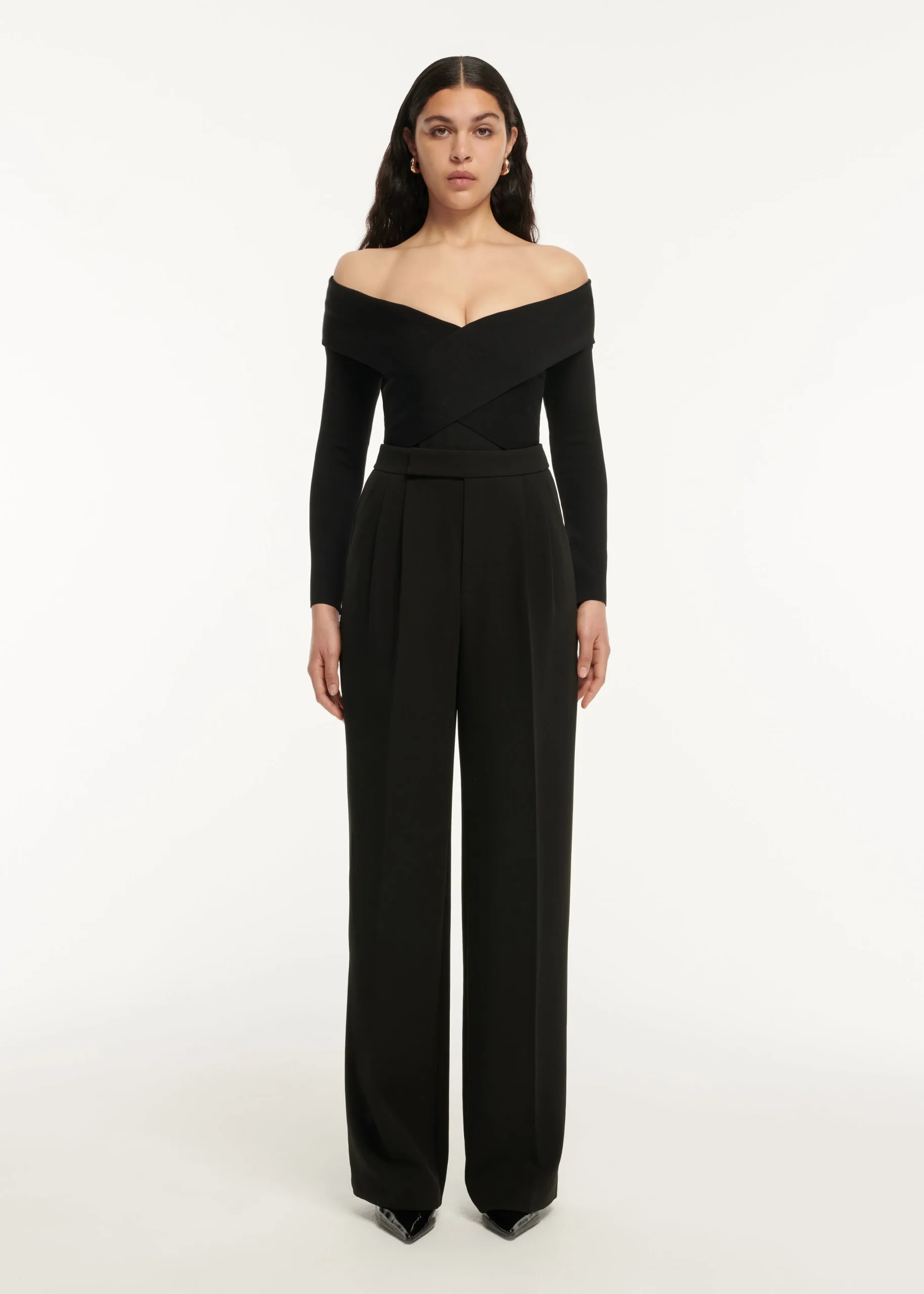 Ready To Wear|Ready To Wear|Ready To Wear Roland Mouret Long Sleeve Flat Knit Bodysuit