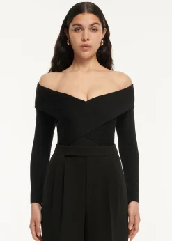 Ready To Wear|Ready To Wear|Ready To Wear Roland Mouret Long Sleeve Flat Knit Bodysuit