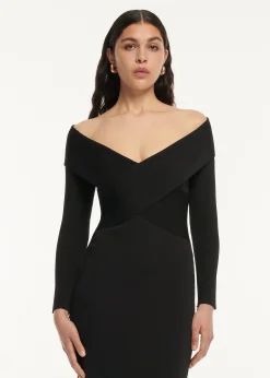 Ready To Wear|Ready To Wear|Ready To Wear Roland Mouret Long Sleeve Flat Knit Midi Dress