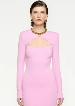 Ready To Wear|Ready To Wear|Ready To Wear Roland Mouret Long Sleeve Knit Midi Dress Pink