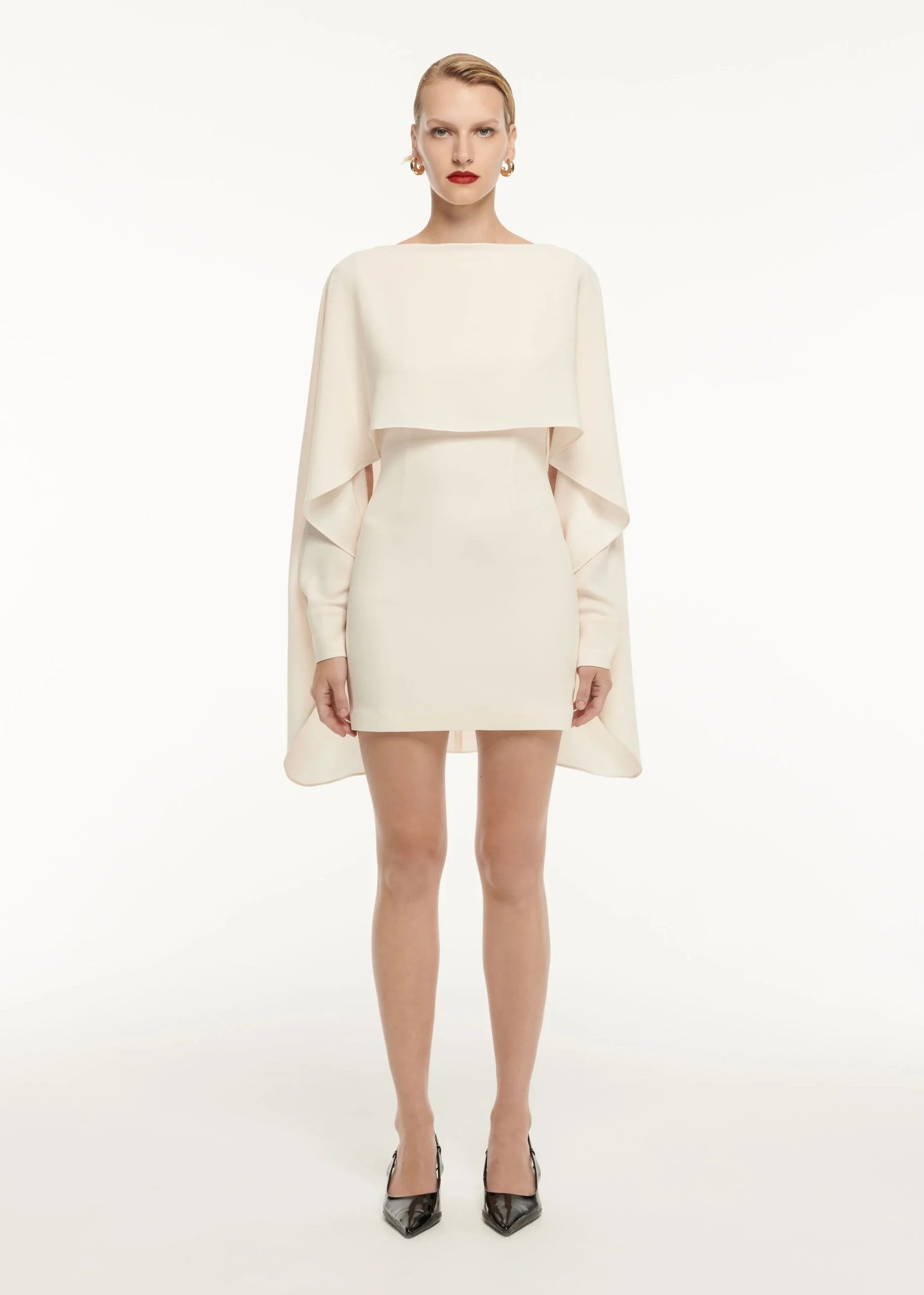 Ready To Wear|Ready To Wear Roland Mouret Long Sleeve Satin Crepe Mini Dress