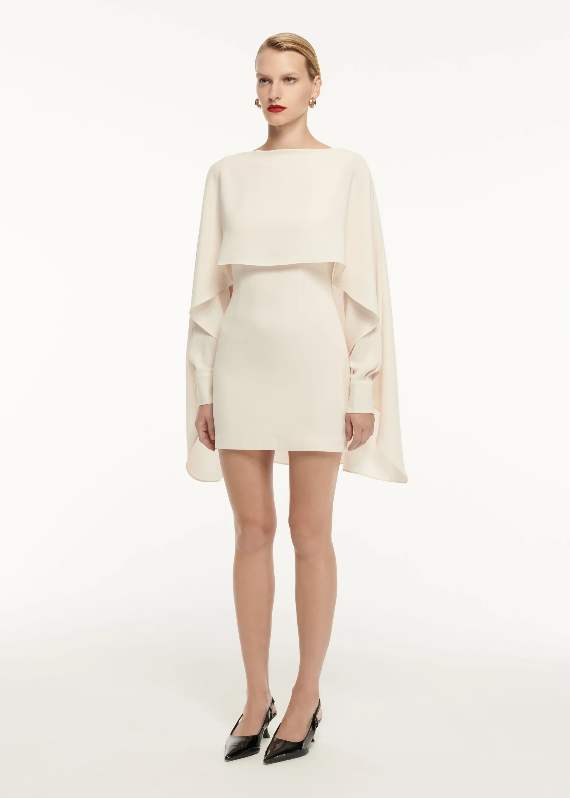 Ready To Wear|Ready To Wear Roland Mouret Long Sleeve Satin Crepe Mini Dress
