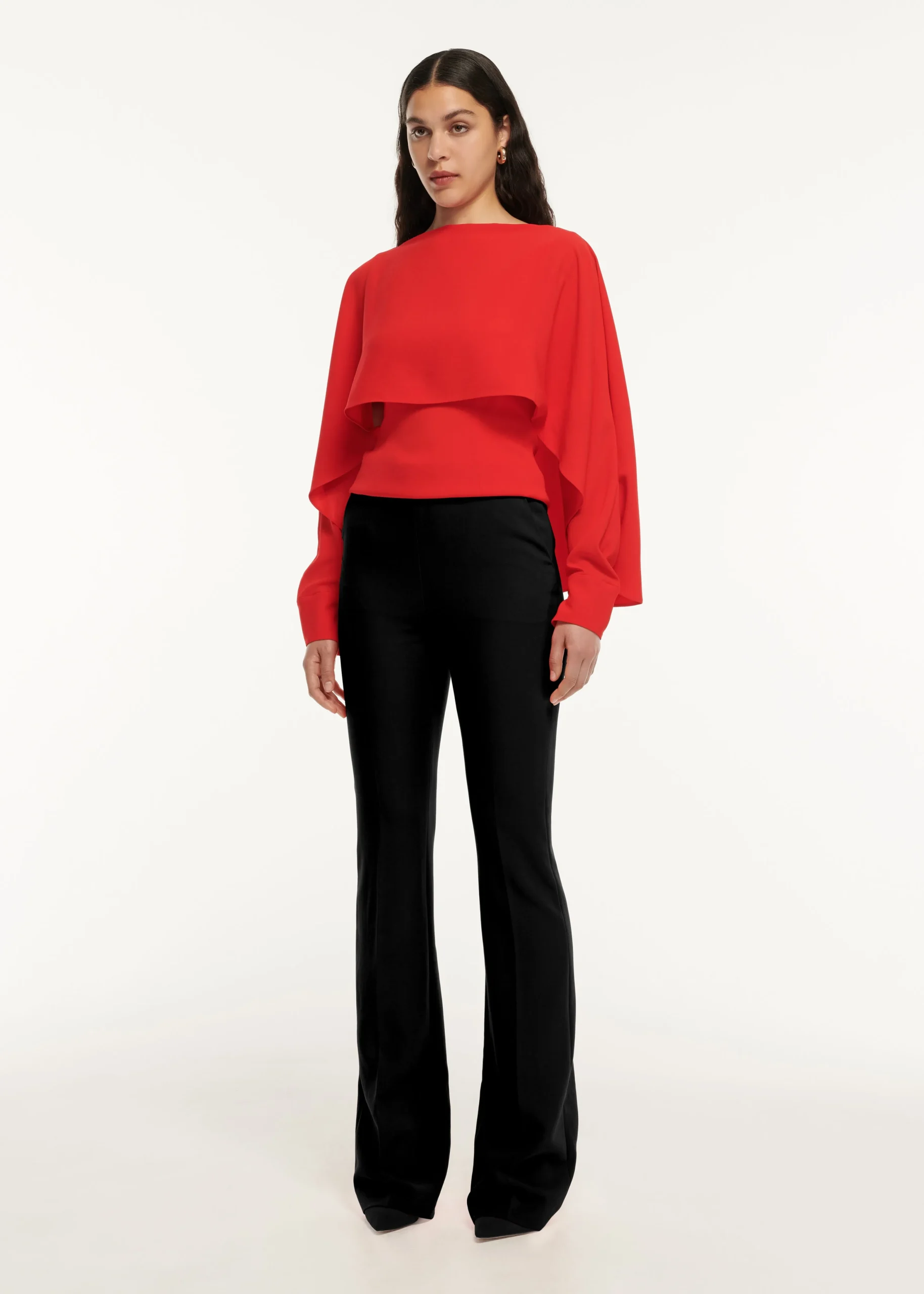 Ready To Wear|Ready To Wear Roland Mouret Long Sleeve Satin Crepe Top