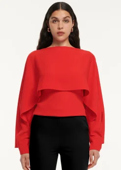 Ready To Wear|Ready To Wear Roland Mouret Long Sleeve Satin Crepe Top