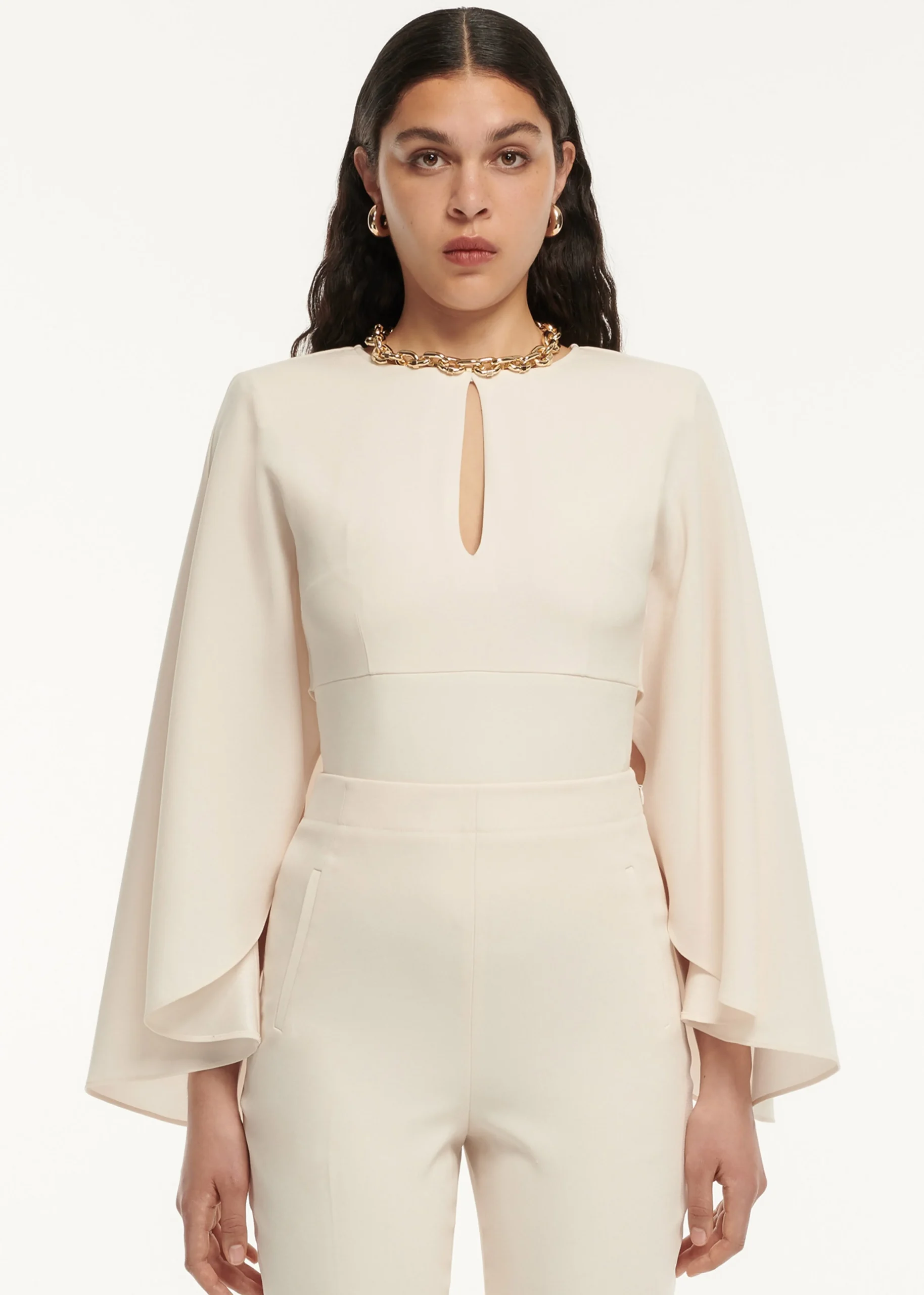 Ready To Wear|Ready To Wear Roland Mouret Long Sleeve Satin Crepe Top