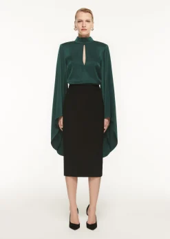 Ready To Wear|Ready To Wear Roland Mouret Long Sleeve Satin Crepe Top