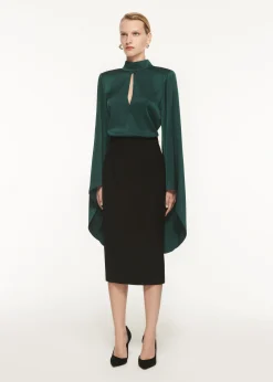 Ready To Wear|Ready To Wear Roland Mouret Long Sleeve Satin Crepe Top