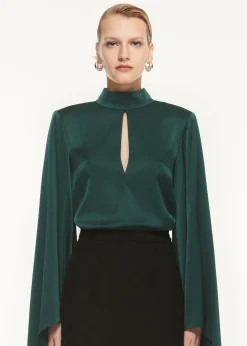 Ready To Wear|Ready To Wear Roland Mouret Long Sleeve Satin Crepe Top