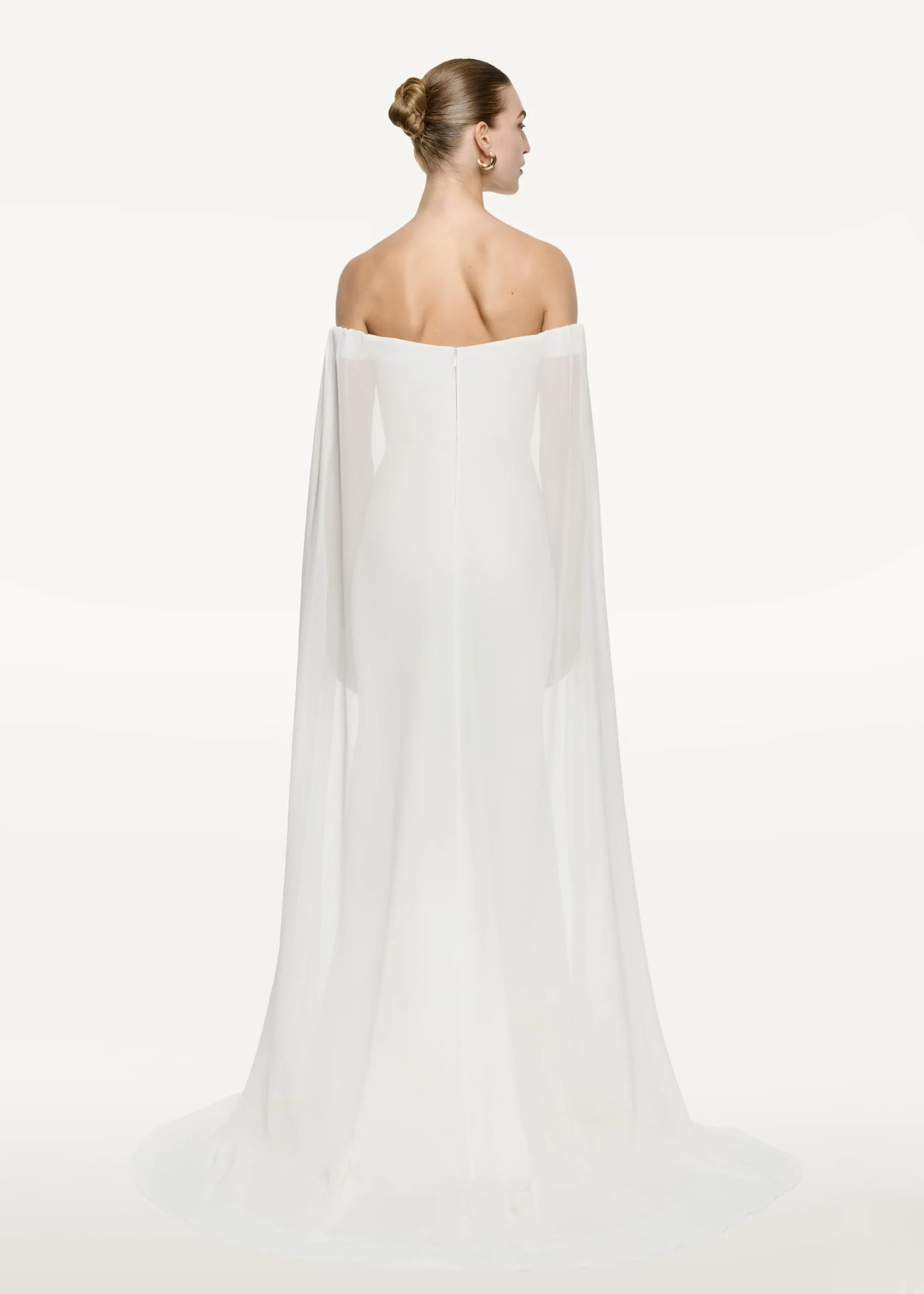 Ready To Wear|Ready To Wear|Ready To Wear Roland Mouret Off The Shoulder Stretch Cady Gown White
