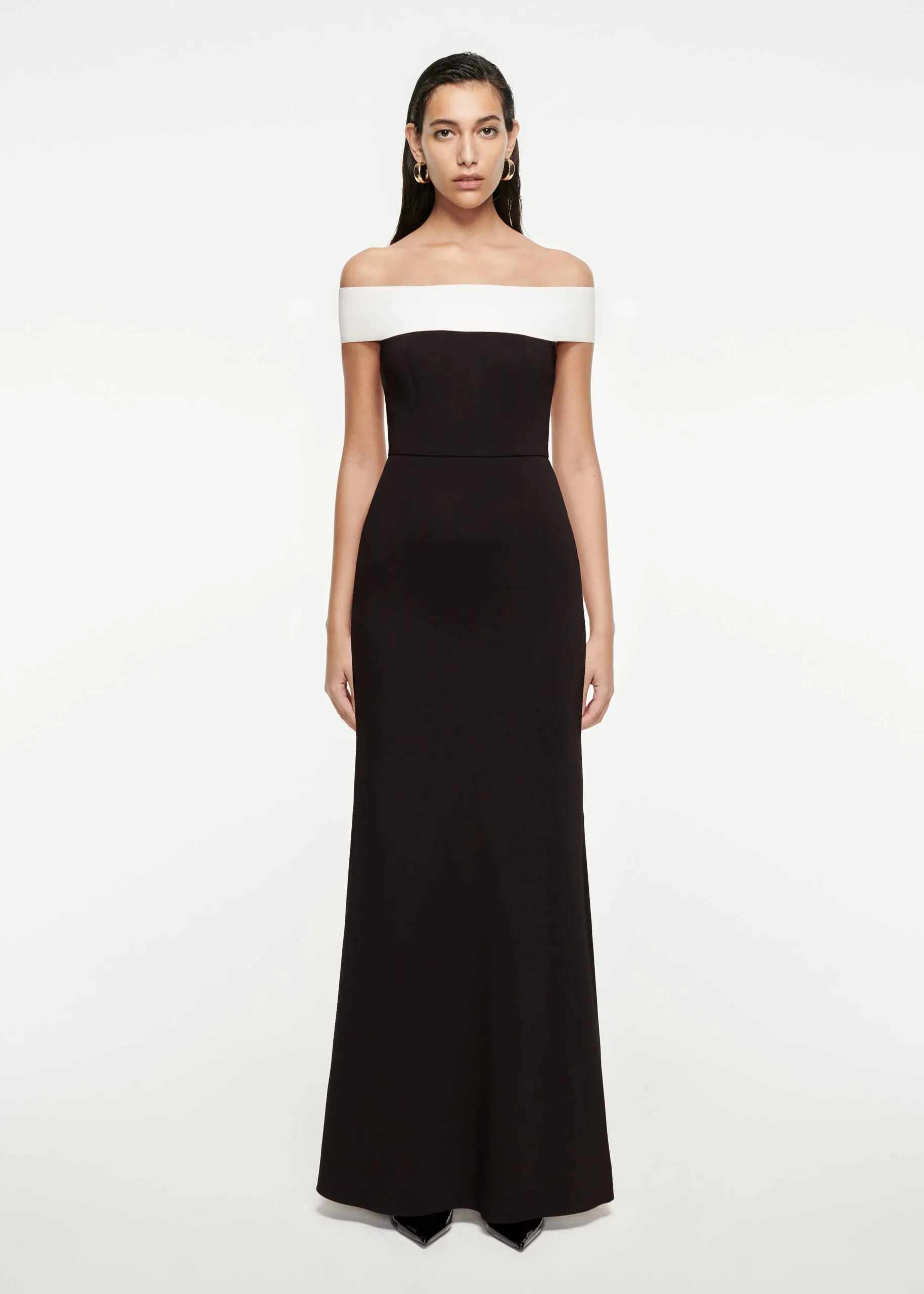 Ready To Wear|Ready To Wear Roland Mouret Off-The-Shoulder Stretch-Cady Gown Black