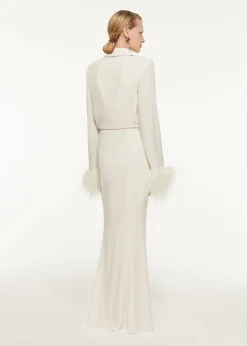 Ready To Wear Roland Mouret Satin Crepe Shirt Maxi Dress